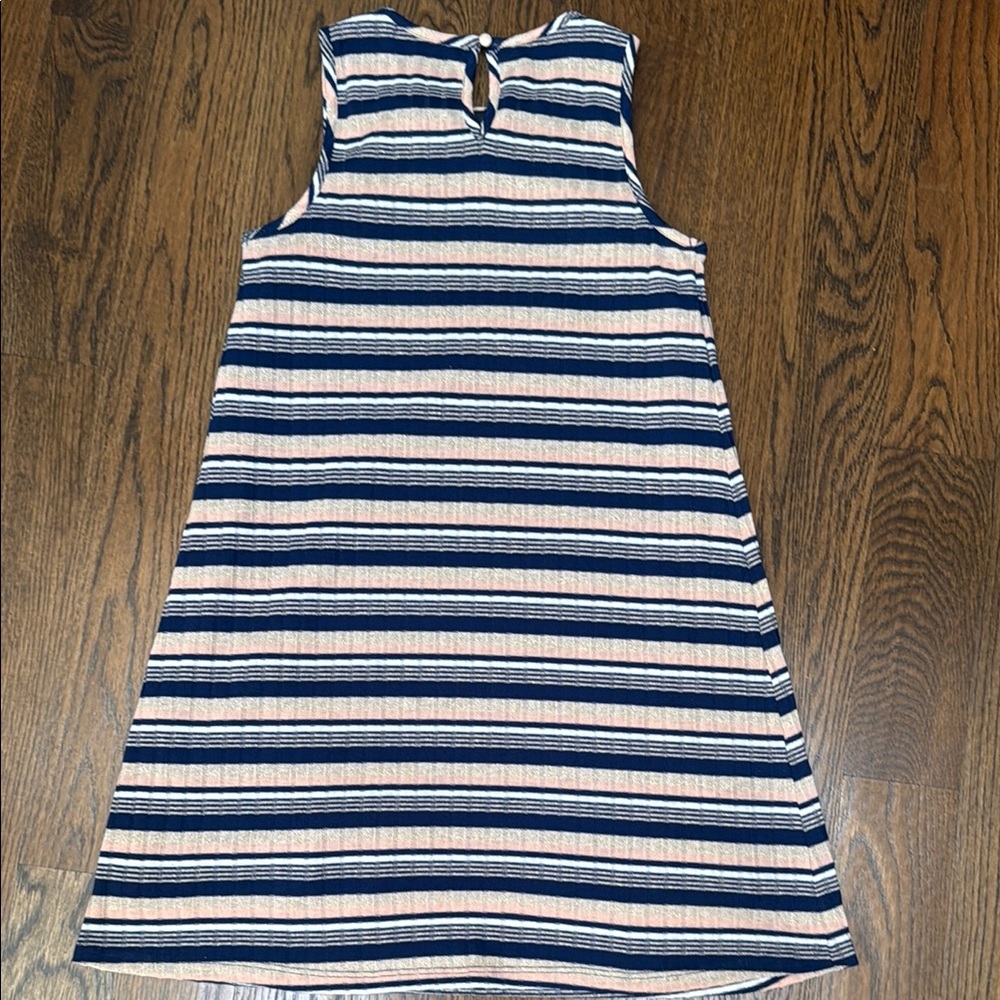 Miami Asymmetrical Striped Gold Sparkle White and Blue - Picture 4 of 6